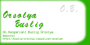 orsolya buslig business card